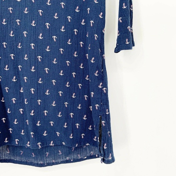 J.CREW Swim Cover Up Tunic Anchor Nautical S Blue - Picture 3 of 7